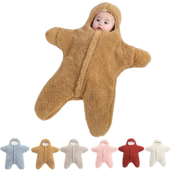 Other - Baby Starfish Onesie Thick Cotton Fleece Baby Wearable Swaddle Bag